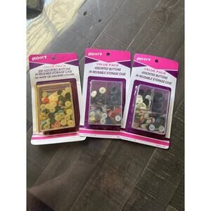 Allary Value Packs (3 total) of Assorted Buttons - Various sizes and colors- NEW